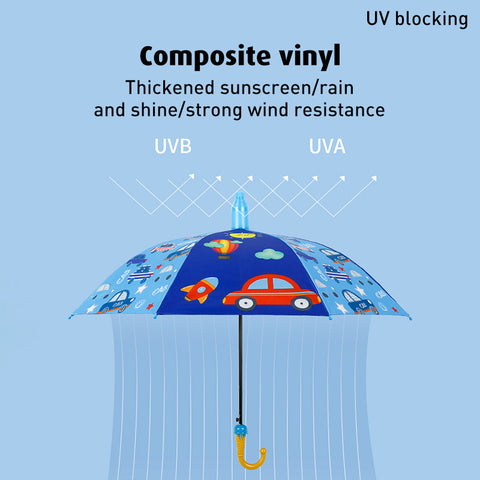 Babyproph Kid's Umbrella Cartoon Design With Protective Plastic Tube Cover Babyproph Kid's Umbrella Cartoon Design With Protective Plastic Tube Cover