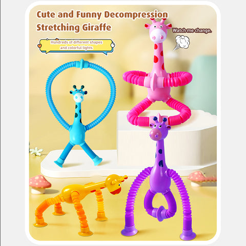 Babyproph Stretch Tube Giraffe Toy Suction Cup Decompression Babyproph Stretch Tube Giraffe Toy Suction Cup Decompression