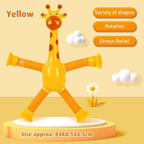 Babyproph Stretch Tube Giraffe Toy Suction Cup Decompression Babyproph Stretch Tube Giraffe Toy Suction Cup Decompression