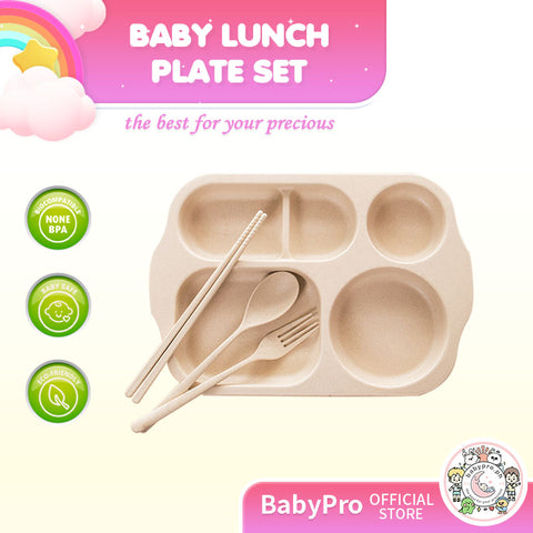 Babyproph Wheat Straw Children's Dinner Plate Set Babyproph Wheat Straw Children's Dinner Plate Set