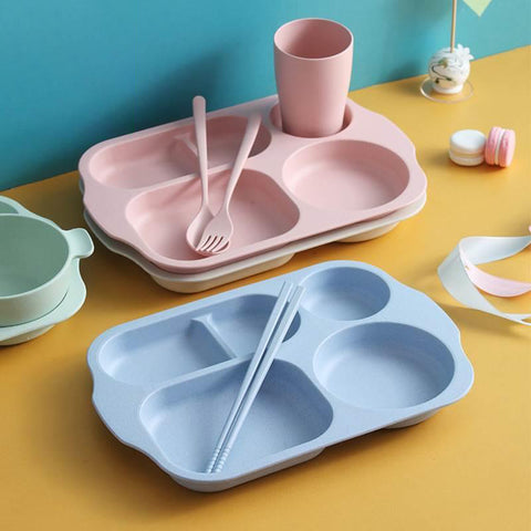 Babyproph Wheat Straw Children's Dinner Plate Set Babyproph Wheat Straw Children's Dinner Plate Set