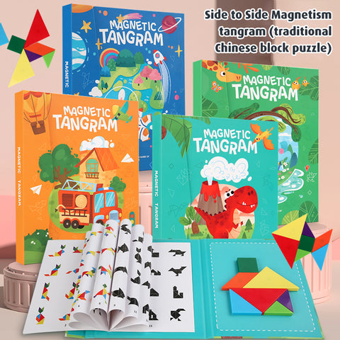 Babyproph Kids Magnetic Tangram Puzzle Book Early Educational Toys Babyproph Kids Magnetic Tangram Puzzle Book Early Educational Toys