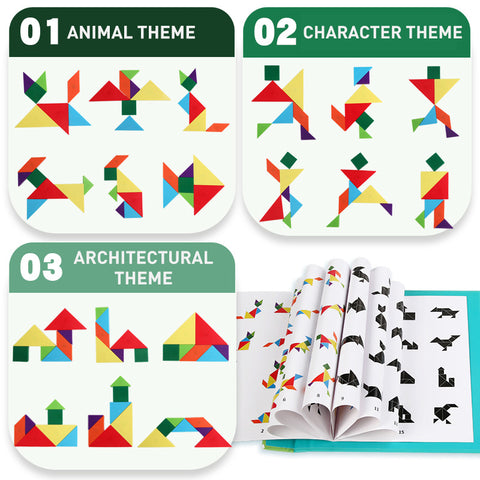 Babyproph Kids Magnetic Tangram Puzzle Book Early Educational Toys Babyproph Kids Magnetic Tangram Puzzle Book Early Educational Toys