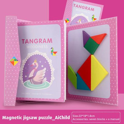 Babyproph Kids Magnetic Tangram Puzzle Book Early Educational Toys Babyproph Kids Magnetic Tangram Puzzle Book Early Educational Toys