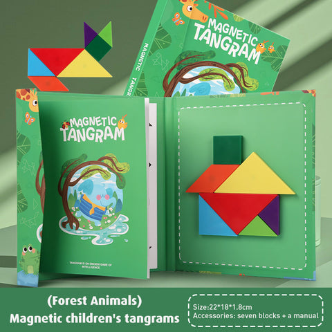 Babyproph Kids Magnetic Tangram Puzzle Book Early Educational Toys Babyproph Kids Magnetic Tangram Puzzle Book Early Educational Toys