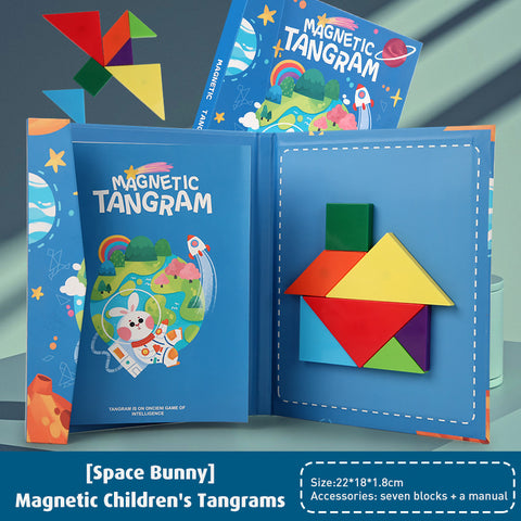 Babyproph Kids Magnetic Tangram Puzzle Book Early Educational Toys Babyproph Kids Magnetic Tangram Puzzle Book Early Educational Toys