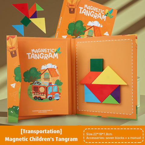 Babyproph Kids Magnetic Tangram Puzzle Book Early Educational Toys Babyproph Kids Magnetic Tangram Puzzle Book Early Educational Toys