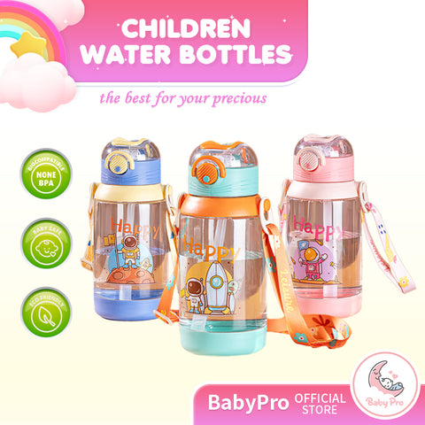 Babyproph Kids Large Water Bottles With Strap and Straw 600ml Babyproph Kids Large Water Bottles With Strap and Straw 600ml