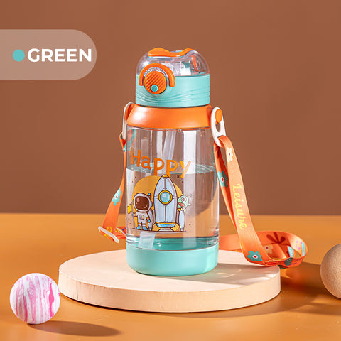 Babyproph Kids Large Water Bottles With Strap and Straw 600ml Babyproph Kids Large Water Bottles With Strap and Straw 600ml