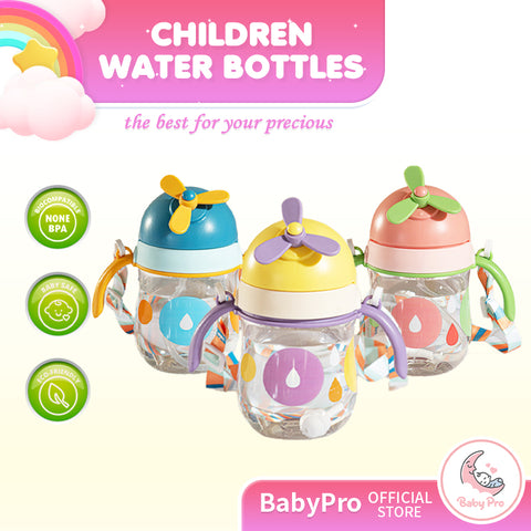 Babyproph Kids Water Bottles Drop-Proof With Strap and Straw 250ml Babyproph Kids Water Bottles Drop-Proof With Strap and Straw 250ml
