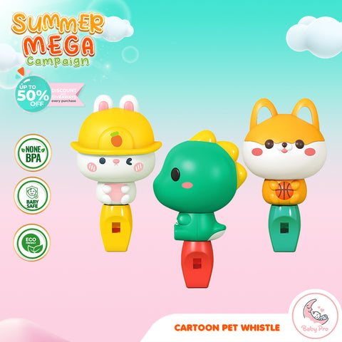 Babyproph Kids Cartoon Animal Whistle Toy With Lanyard Babyproph Kids Cartoon Animal Whistle Toy With Lanyard