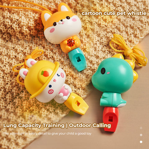 Babyproph Kids Cartoon Animal Whistle Toy With Lanyard Babyproph Kids Cartoon Animal Whistle Toy With Lanyard