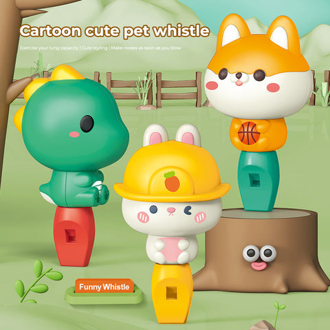 Babyproph Kids Cartoon Animal Whistle Toy With Lanyard Babyproph Kids Cartoon Animal Whistle Toy With Lanyard