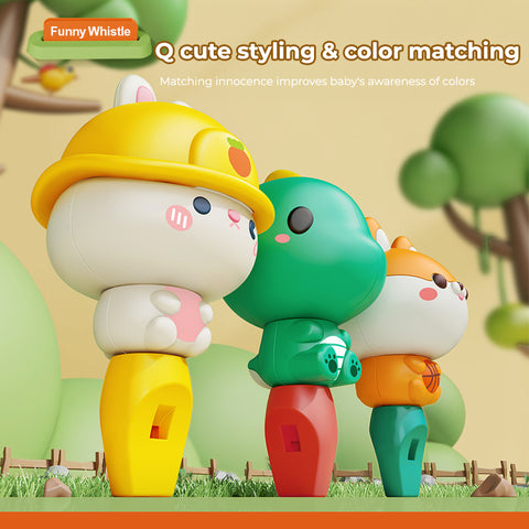 Babyproph Kids Cartoon Animal Whistle Toy With Lanyard Babyproph Kids Cartoon Animal Whistle Toy With Lanyard