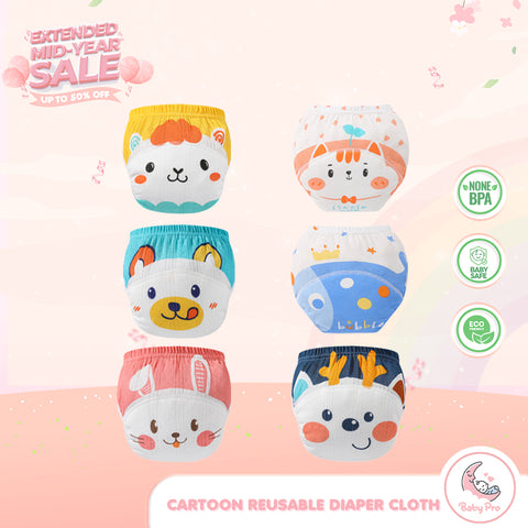 Babyproph Washable Training Pants Breathable Cute Cartoon Animal Diaper Pants for Baby Babyproph Washable Training Pants Breathable Cute Cartoon Animal Diaper Pants for Baby