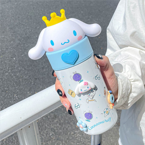 Babyproph Kids Kuromi Drinking Water Bottle Hot Cold Leakproof Water Bottle 500 ML Babyproph Kids Kuromi Drinking Water Bottle Hot Cold Leakproof Water Bottle 500 ML