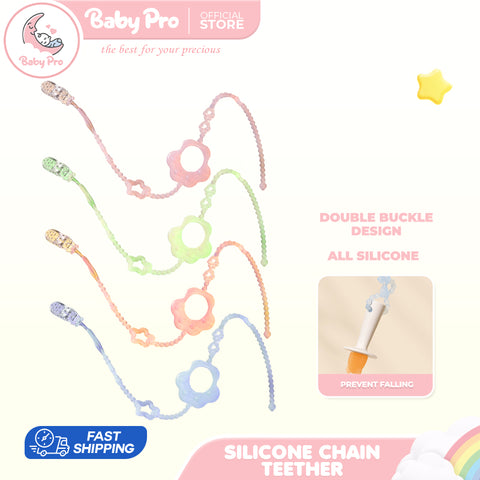 Babyproph Baby Silicone Strap Pacifier Chain Teether Cat Paw Shape BPA Free Babyproph Baby Silicone Strap Pacifier Chain Teether Cat Paw Shape BPA Free