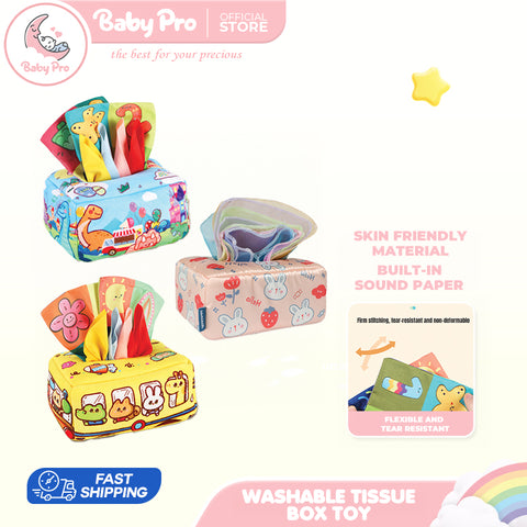 Babyproph Baby Washable Cloth Tissue Box Toys With Rattle Sounds Early Educational Toys Babyproph Baby Washable Cloth Tissue Box Toys With Rattle Sounds Early Educational Toys