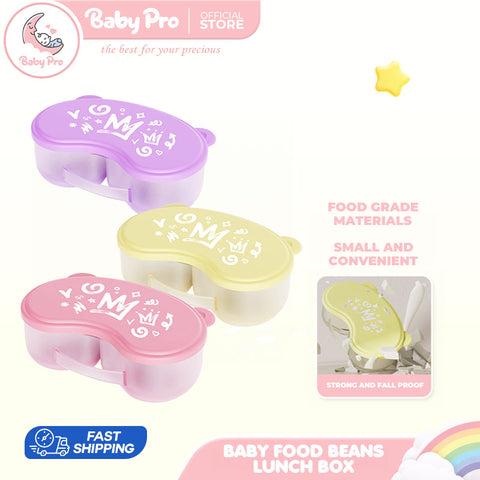 Babyproph Baby Portable Food Container Beans Lunch Box With Spoon Fork Babyproph Baby Portable Food Container Beans Lunch Box With Spoon Fork