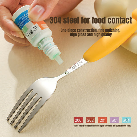 Babyproph Kids Cute Cartoon Animal 2pcs/Set Spoon Fork Stainless Steel Flatware Babyproph Kids Cute Cartoon Animal 2pcs/Set Spoon Fork Stainless Steel Flatware