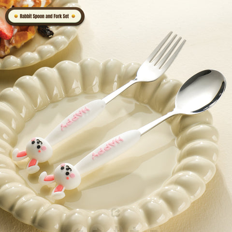 Babyproph Kids Cute Cartoon Animal 2pcs/Set Spoon Fork Stainless Steel Flatware Babyproph Kids Cute Cartoon Animal 2pcs/Set Spoon Fork Stainless Steel Flatware