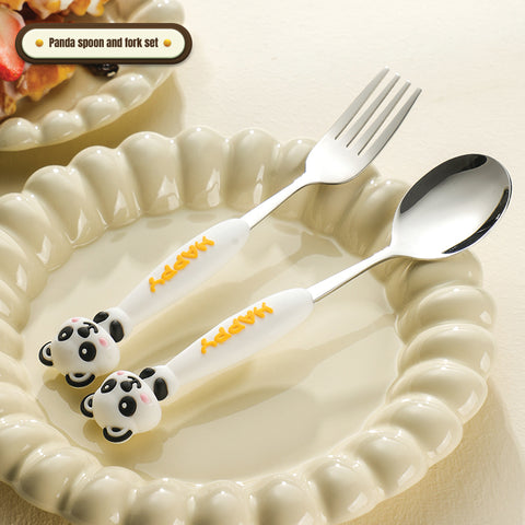 Babyproph Kids Cute Cartoon Animal 2pcs/Set Spoon Fork Stainless Steel Flatware Babyproph Kids Cute Cartoon Animal 2pcs/Set Spoon Fork Stainless Steel Flatware
