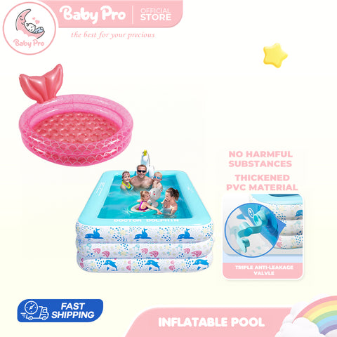 Babyproph Kids Dolphin Mermaid Tail Inflatable Swimming Pool Indoor Outdoor Babyproph Kids Dolphin Mermaid Tail Inflatable Swimming Pool Indoor Outdoor