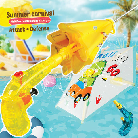 Babyproph Kids Cartoon Umbrella Water Gun Water Shield Toy Multifunctional Offense Defense Water Gun Toy Babyproph Kids Cartoon Umbrella Water Gun Water Shield Toy Multifunctional Offense Defense Water Gun Toy