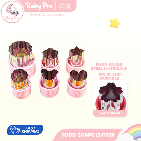 Babyproph 6pcs Stainless Steel Baby Food Shape Cutter Fruit Vegetables Bread Shape Cutter Babyproph 6pcs Stainless Steel Baby Food Shape Cutter Fruit Vegetables Bread Shape Cutter