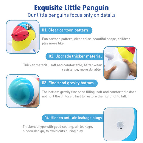 Babyproph Penguin Tumbler Inflatable Rocking Penguin Toy Balloon For Children's Babyproph Penguin Tumbler Inflatable Rocking Penguin Toy Balloon For Children's