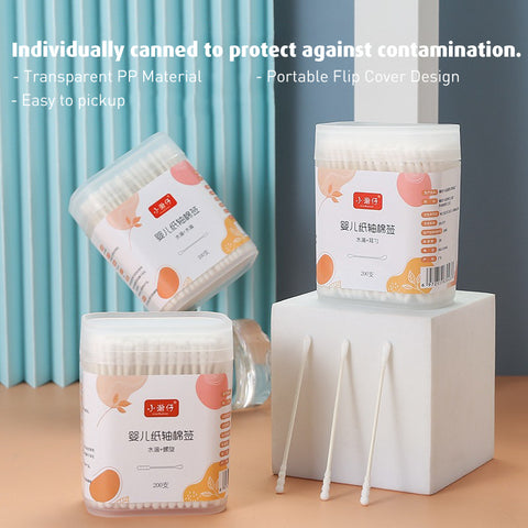 Babyproph Baby Spiral Cotton Swabs Thin Buds 200pcs/pack Babyproph Baby Spiral Cotton Swabs Thin Buds 200pcs/pack