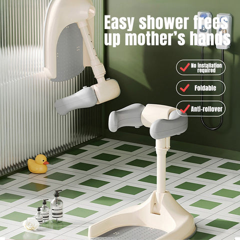 Baby Pro Foldable Standing Support Baby Bath Tool With Non-Slip Pad
