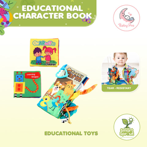 Smart Sprout Washable Early Educational Books For Toddlers With Rustle Sound