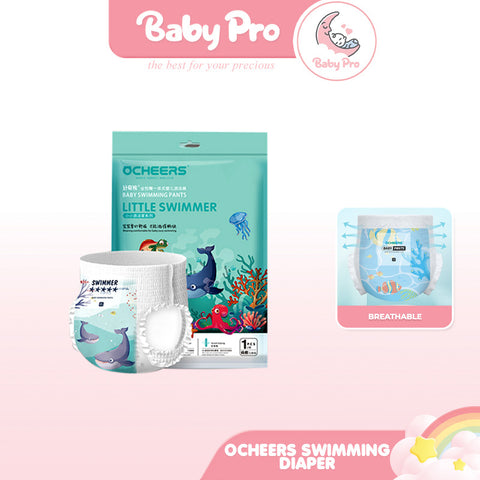 Baby Pro Ocheers Whale Swimming Diapers Waterproof Pull-up Pants Swimming pool Baby Disposable L M XL XXL