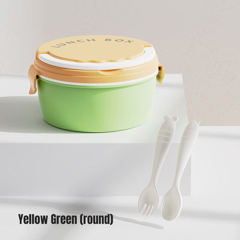 Baby Pro Kids 2in1 Round Lunch Box With Spoon And Fork