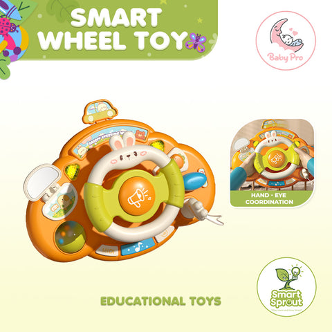 Smart Sprout Steering Wheel Toy  For Kids Montessori Educational Toy With Sounds