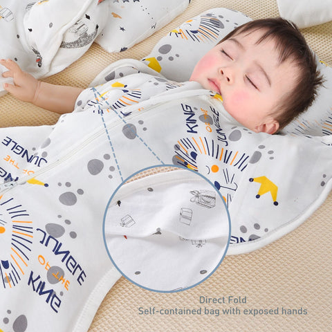 Baby Pro Cotton Swaddle Sleeping Bag Two-Way Zip For Baby