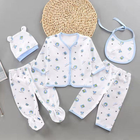 Baby Pro Cuddle Comfort 5-in-1 Pure Cotton Baby Clothes Set
