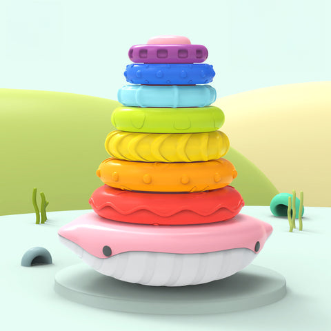 Smart Sprout Early Educational Whale Ring Stack & Sound Toy Play And Learn