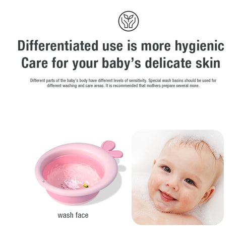 Baby Pro Portable Folding Washbasin Cute Rabbit Crown Design