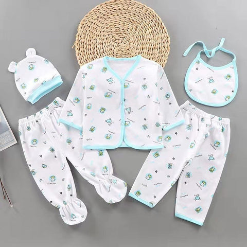 Baby Pro Cuddle Comfort 5-in-1 Pure Cotton Baby Clothes Set