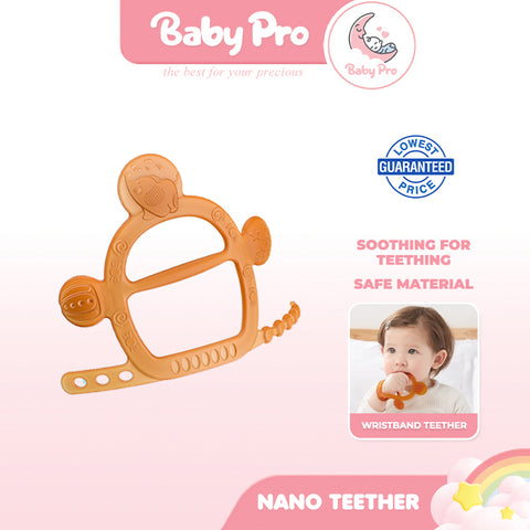 Baby Pro Nano Silver Silicone Adjustable Wristband Teether BPA FREE