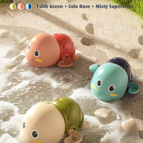 Baby Pro Baby Bath Toy Tortoise Water Wind-up Turtle Kids Beach Toys