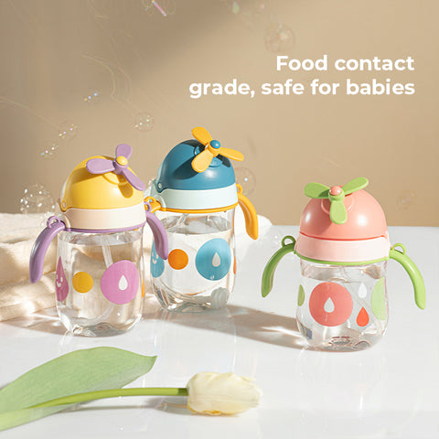 Baby Pro Kids Water Bottles Drop-Proof With Strap and Straw 250ml