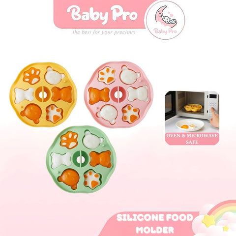 Baby Pro Bear Design Silicone Food Molder Easy Release Bakeware for Kid's Treats