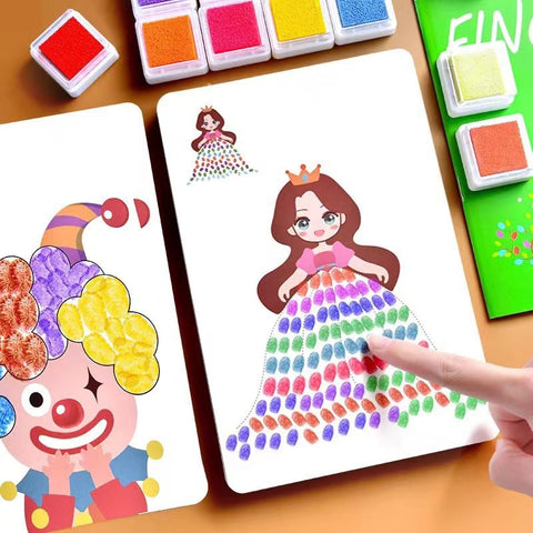Smart Sprout Finger Painting Fun Set Washable And Non-toxic Colors For Creative Kids