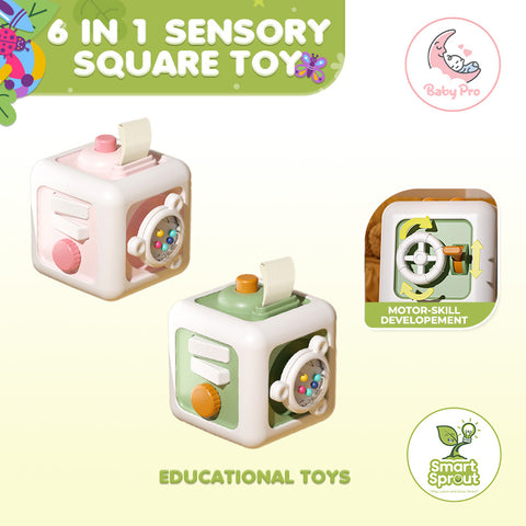 Smart Sprout 6in1 Busy Cube Sensory  Training Toy Early Educational Learning Toys for Baby