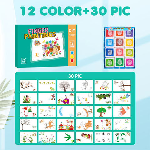 Smart Sprout Finger Painting Fun Set Washable And Non-toxic Colors For Creative Kids