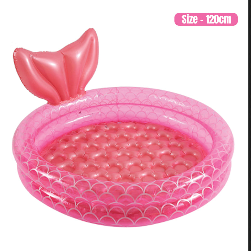 Baby Pro Kids Dolphin Mermaid Tail Inflatable Swimming Pool Indoor Outdoor