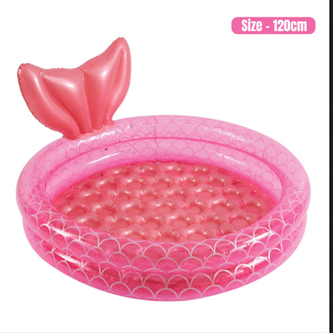 Baby Pro Kids Dolphin Mermaid Tail Inflatable Swimming Pool Indoor Outdoor